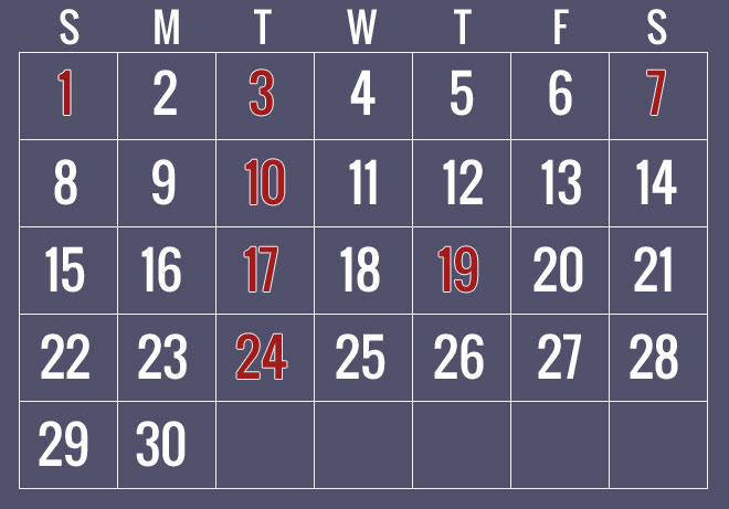 Monthly Calendar Image