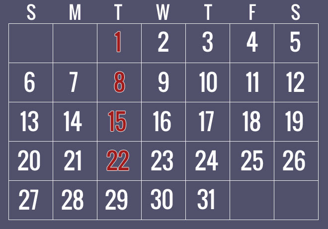 Monthly Calendar Image