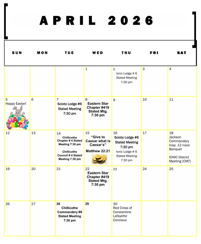 Monthly Calendar Image